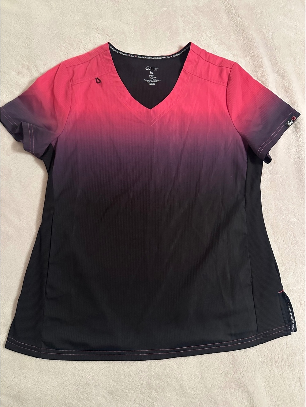 KOI Lite Reform Ombre V-Neck Scrub Top - Size M